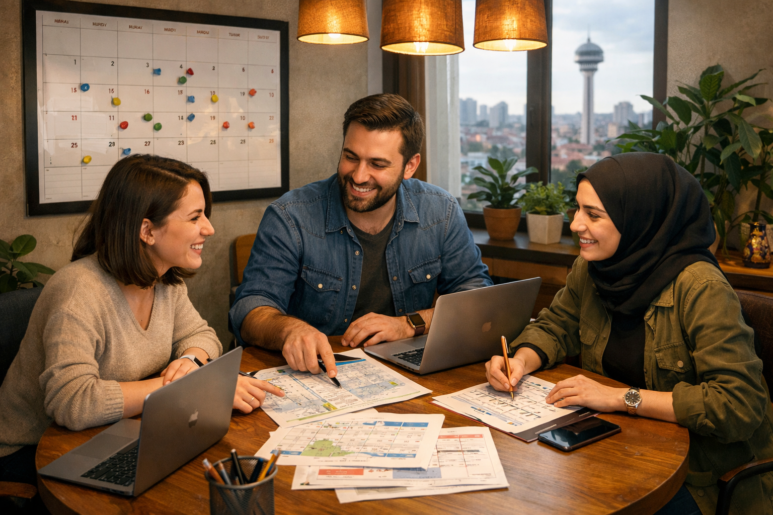 Etkinlik planlama ekibinin calisma ortami